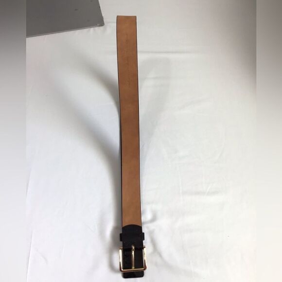 MICHAEL Michael Kors Black Synthetic Patent Leather Logo MK Belt Size Medium - Picture 5 of 11